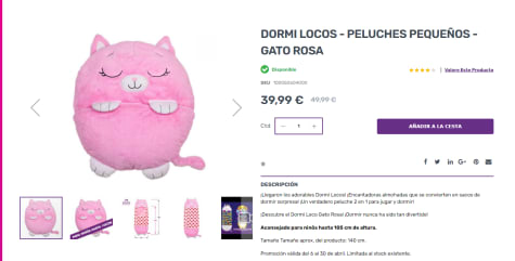 Dormi Locos - Peluche tiburón pequeño, Peluches Tv