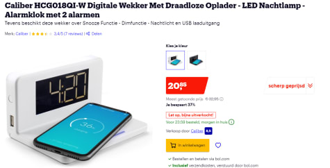 Caliber Digitale Met Draadloze voor €20,85 bij