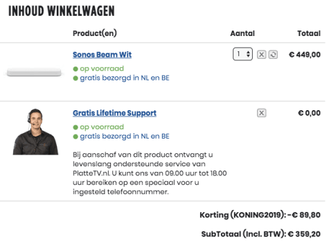 20% korting op alles bij PlatteTV (Incl. Sonos) door kortingscode Aanbiedingen
