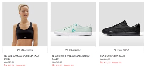 20% Extra Korting op de sale bij Perry Sport Aanbiedingen