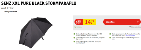 luister Prematuur Naleving van senz° XXL - Stormparaplu voor €14,99