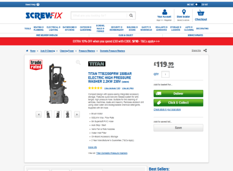Titan Ttb2200prw 150bar Electric High 
