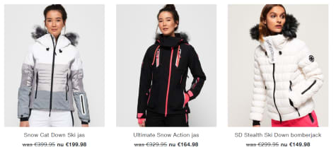 Tot 50% Korting op de Superdry Snow collectie Aanbiedingen
