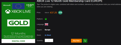 XBOX Live 12 Month Gold Membership Card EUROPE voor €37.25 Aanbiedingen