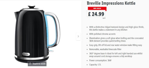 white dimensions kettle