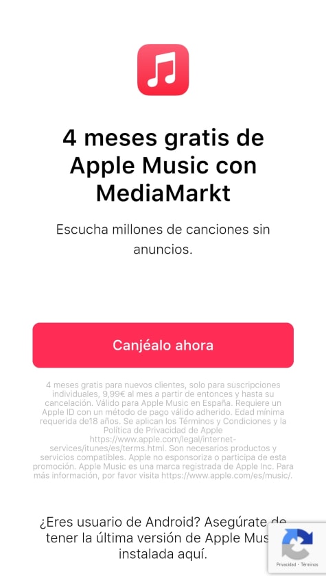 Hasta 4 meses GRATIS de Apple Music con MediaMarkt