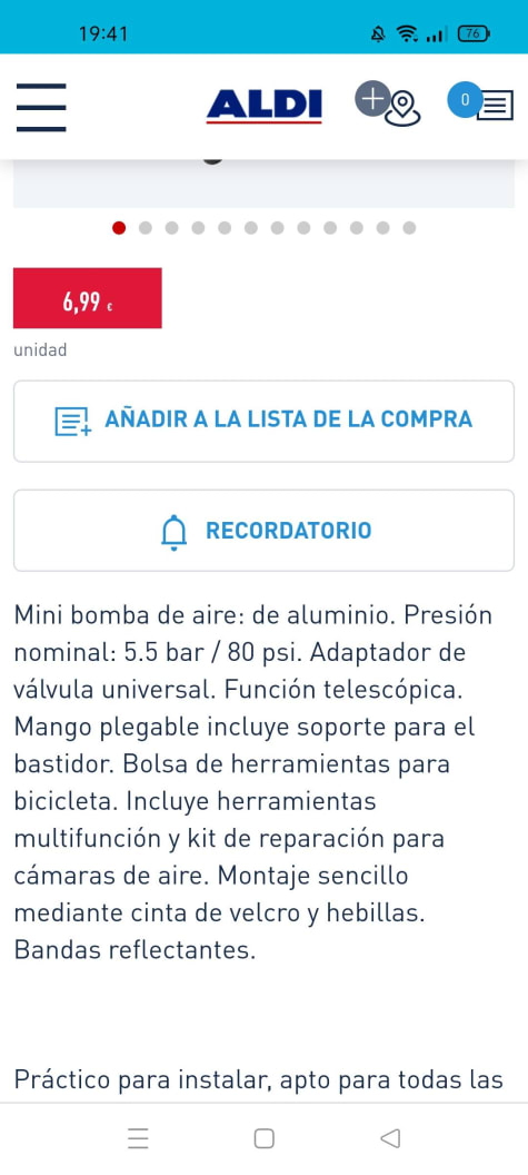 Bomba De Aire Con Soporte Para Bicicleta con Ofertas en Carrefour