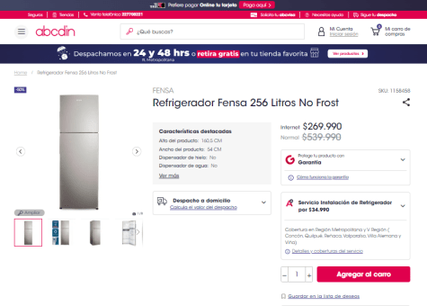 Refrigerador IF25 No Frost 256L Silver - Fensa