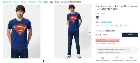 Camiseta 'Superman' - azul - Kiabi - 15.00€