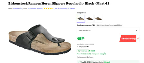 Birkenstock Ramses Heren Slippers Regular fit voor €45 bij Bol.com met  select