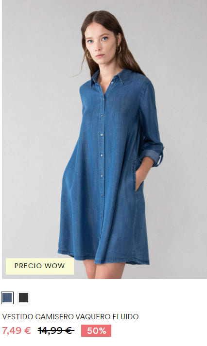 Vestido Camisero Vaquero 7.49€