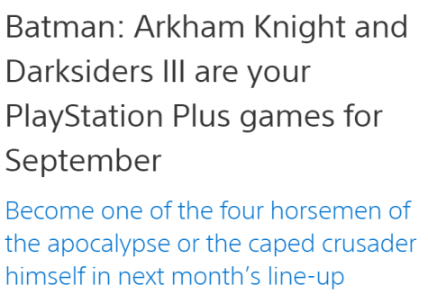 Bekendmaking PlayStation Plus games voor September Aanbiedingen