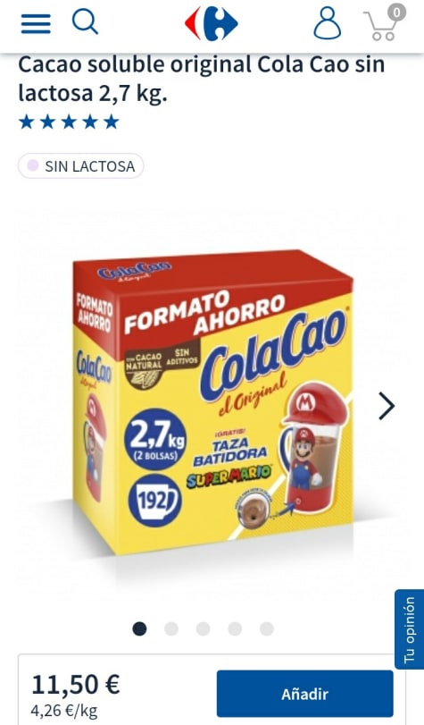 ColaCao Original con Cacao Natural más Regalo, 2.7kg : :  Alimentación y bebidas