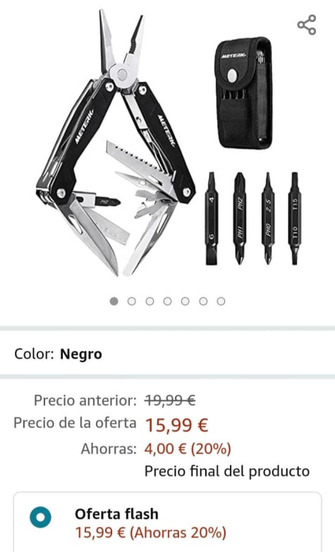 ▷ Chollo Llavero con navaja multiusos y alicates por sólo 5€ con envío  gratis (40% de descuento)