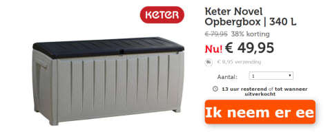 Luxe Faial exegese Keter - Novel - kussenbox - 340 liter - voor €49,95