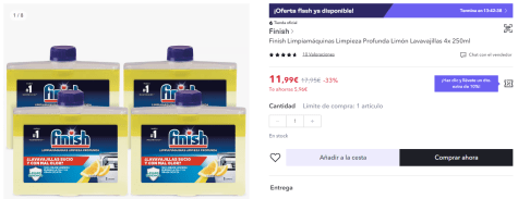 Artículos de limpieza Finish a precios mínimos en Miravia