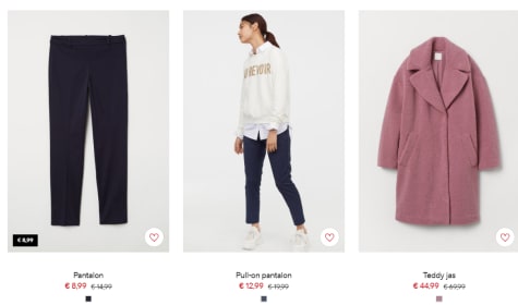 Tijdelijk tot 50% korting op alles online bij H&M Aanbiedingen