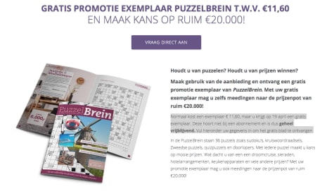 Gratis Puzzelboekje van Puzzelbrein Aanbiedingen