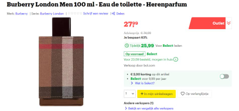 Kenia Origineel vrachtauto Burberry London Men 100 ml - Eau de toilette - Herenparfum voor €27,99