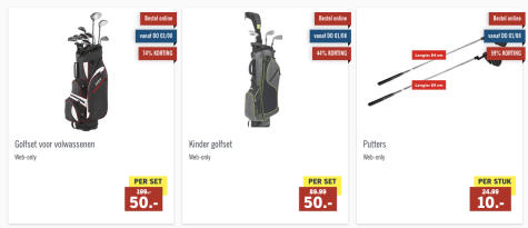 Bestrooi Geit Komst Golfset voor €50