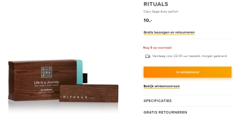 RITUALS Life is a autoparfum Sakura €10