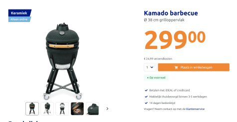 Portugees Uitstralen Avonturier Kamado barbecue (Ø38 cm) - alleen online- voor €299 bij de action