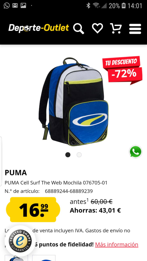 mochilas puma outlet