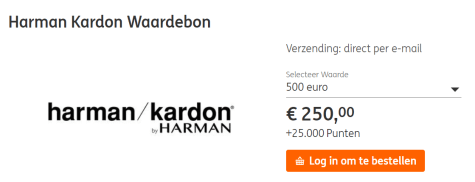 50% korting op Harman Kardon waardebonnen via ING Aanbiedingen