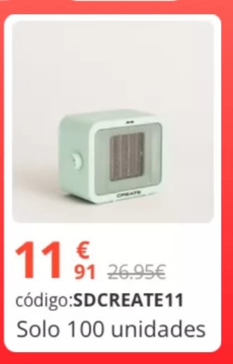 WARMIC - Calefactor Cerámico de Habitación 1500W - Create