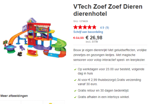 knuffel onderhoud expeditie VTech Speelset Zoef Zoef Dieren Dierenhotel voor €26,98