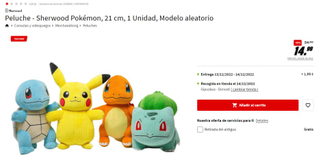 Peluches de Combate Pokémon – Envio Aleatório