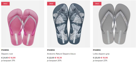 ipanema slippers aanbieding