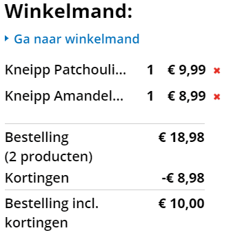 Alle Kneipp producten 2 voor €10 Aanbiedingen