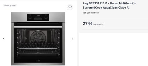 Horno AEG BES331111M: opiniones y precios