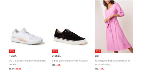 Bijenkorf sale tot 70% korting