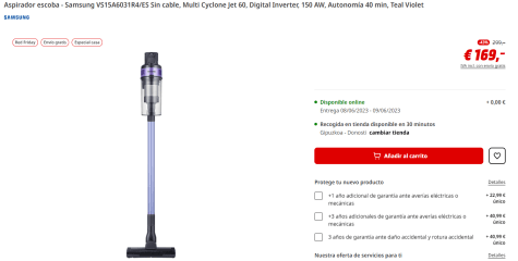 Aspiradora Escoba sin Cable Jet 60 Digital Inverter VS15A6031R4/ES