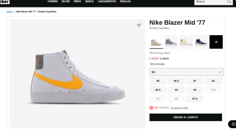 caliente terminado rutina Nike Blazer por 49,99€ en Foot Locker