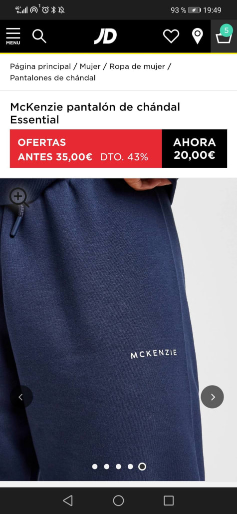 McKenzie pantalón de chándal Essential por 20€