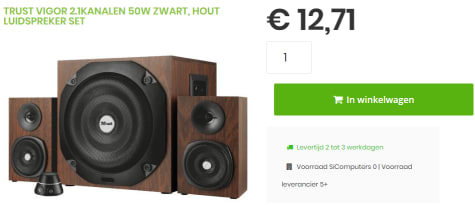 trust vigor 2.1 subwoofer speaker set