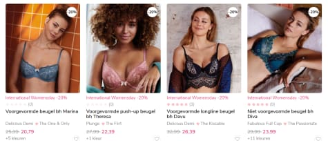 20% korting + gratis verzending bij Hunkemöller Aanbiedingen
