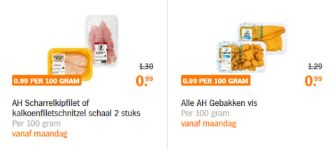 Albert Heijn Route 99 - veel aanbiedingen voor €0,99 Aanbiedingen