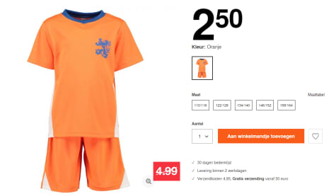 Verval Sitcom verloving Kinder Nederlands elftal voetbalset voor €2,50