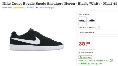 nike suede sneakers heren