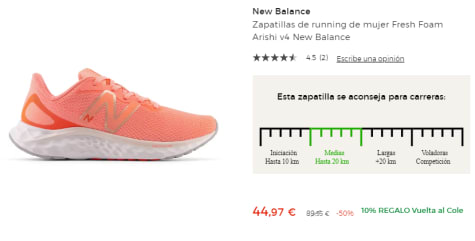 New Balance Arishi - Rosa - Zapatillas Running Niña, Sprinter