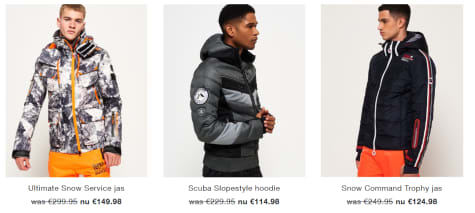 Tot 50% Korting op de Superdry Snow collectie Aanbiedingen