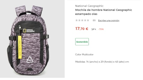 Mochilas · National Geographic · Moda hombre · El Corte Inglés (23) · 2