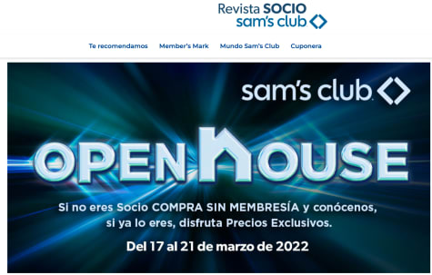 Open House en Sam's Club