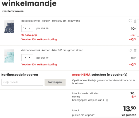 Stapelkorting bij HEMA: o.a. 4+3 op ondergoed, sokken en babyrompers Aanbiedingen Stapelkorting bij HEMA: o.a. 4+3 op ondergoed, sokken en babyrompers Aanbiedingen