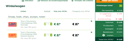 Alle Tony's Chocolonely Chocolade 2 voor €4,49 Aanbiedingen