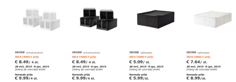 15% korting op de SKUBB opbergserie bij IKEA Aanbiedingen